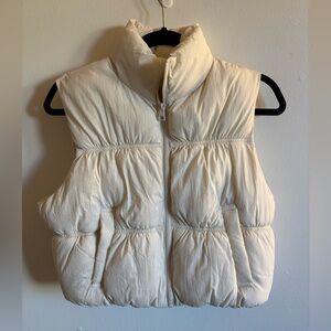 Love Tree Cream Puffer Vest
